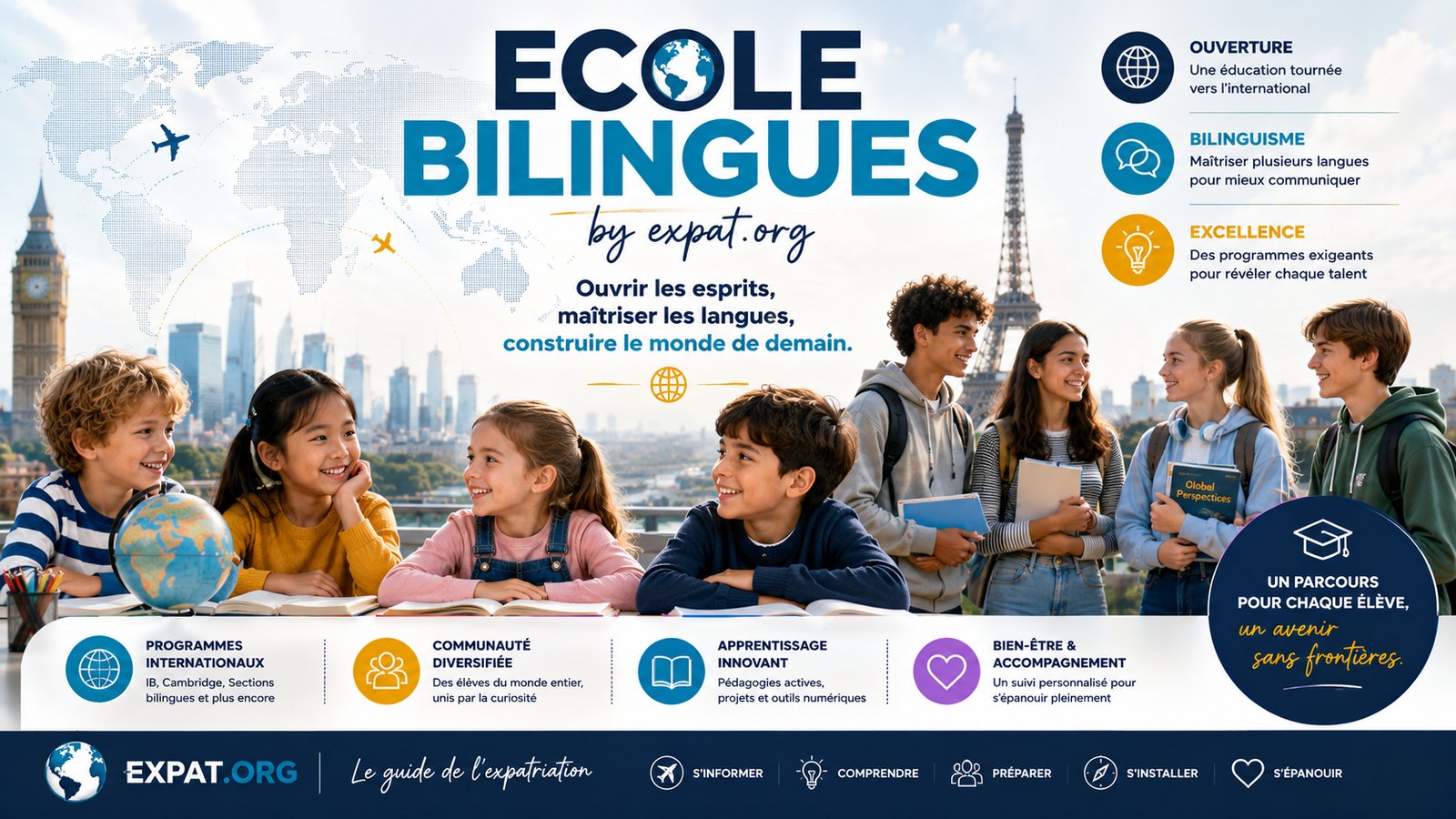 Écoles bilingues et scolarité internationale - Expat.org