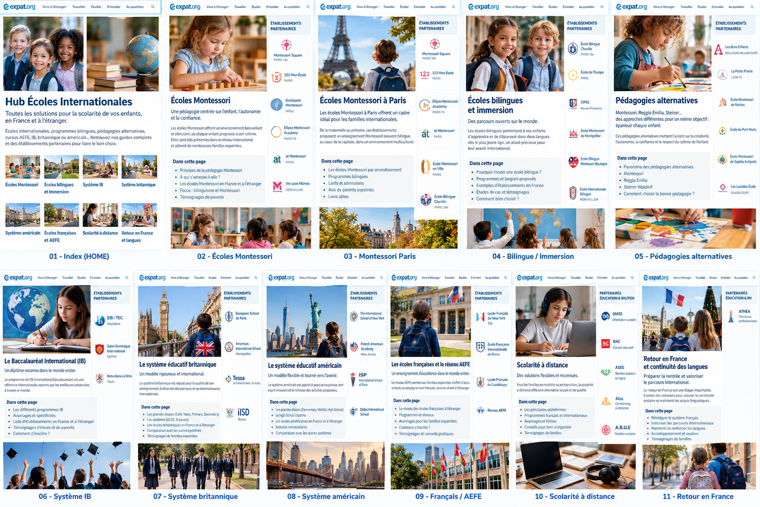 Écoles internationales, pédagogies et scolarité des enfants expatriés