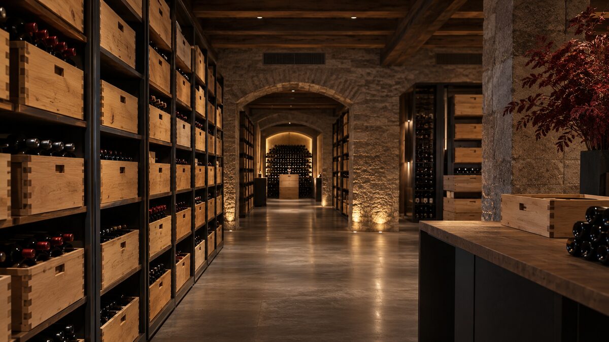 Illustration de la cave à vin des expatriés